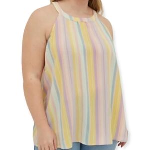 TORRID gauze pastel striped cami